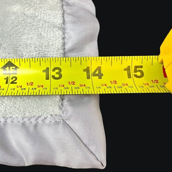 Carters Gray Elephant Security Blanket Satin Trim 14in Baby Lovey Plush Blankie - Picture 8 of 12